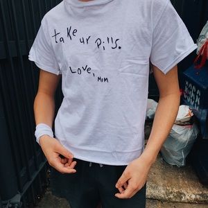 *customized* Gildan white crop tee